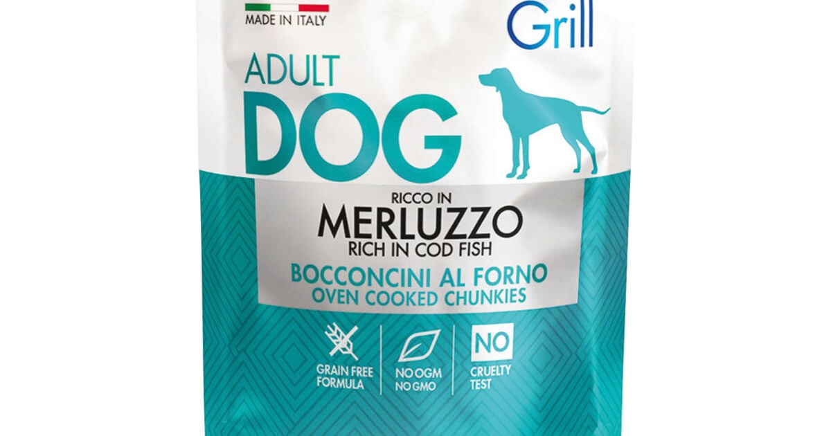 Monge Grill Merluzzo Per Cani - 12 Buste Da 100g Omaggio 2