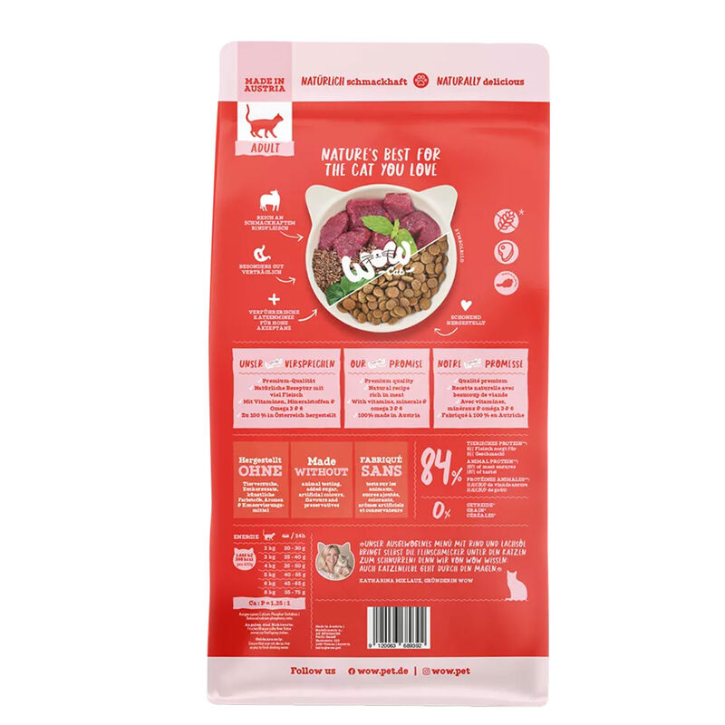 Wow Cat Adult Manzo 2 kg