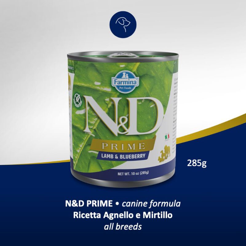 Farmina N&D Prime Dog Adult Agnello e Mirtillo 285 gr