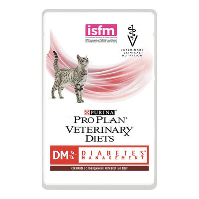 Purina Pro Plan Veterinary Diets Cat DM Diabetes Management St/Ox con Manzo 10x85 gr