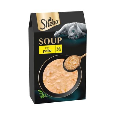 Sheba Cat Adult Soup Pollo 4 x 40 gr