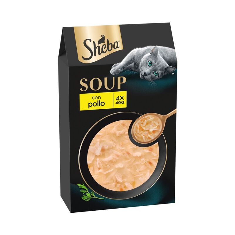 Sheba Cat Adult Soup Pollo 4 x 40 gr