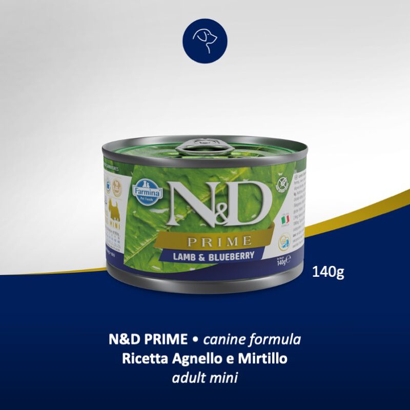 Farmina N&D Prime Dog Adult Mini Agnello e Mirtillo 140 gr