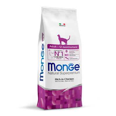 Monge Natural Superpremium Monoprotein Cat Adult Pollo 10 kg