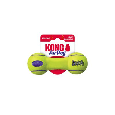 Kong AirDog Squeaker Dumbbell per cani Tg M Giallo