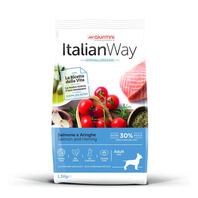 Italianway Dog Adult Mini Hypoallergenic Salmone e Aringhe 1,5 kg