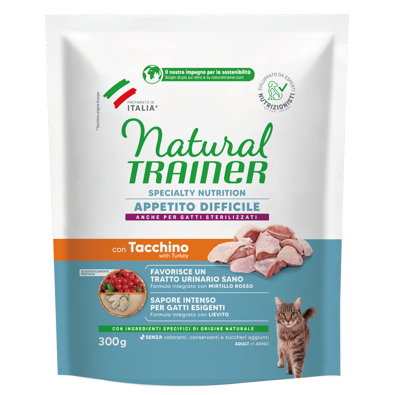 Natural Trainer Cat Exigent con Tacchino 300 gr Natural Trainer Cat Exigent con Tacchino 300 gr