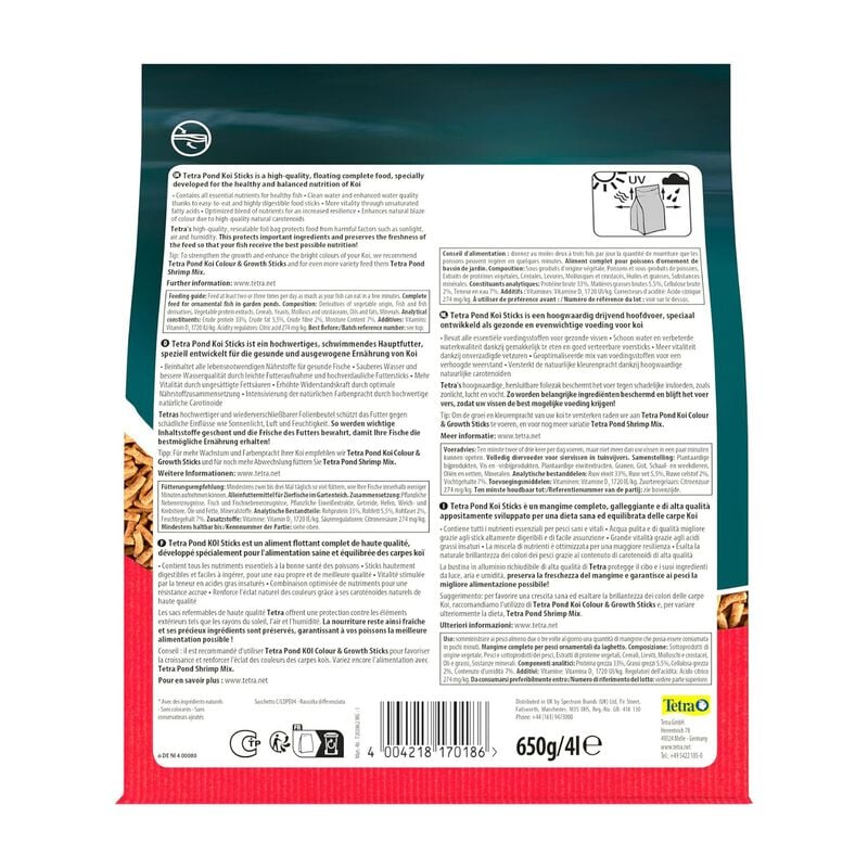 Tetra Pond KOI Sticks 4 lt