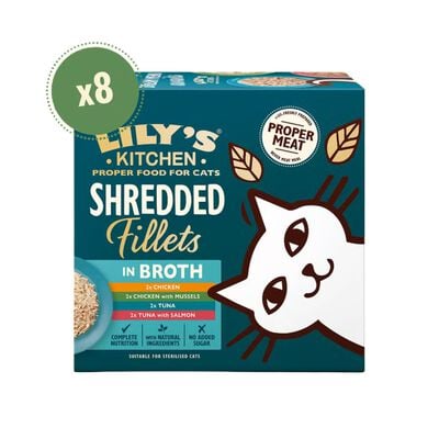 Lily's Kitchen Cat Adult Shredded Fillets 8 x 70 gr