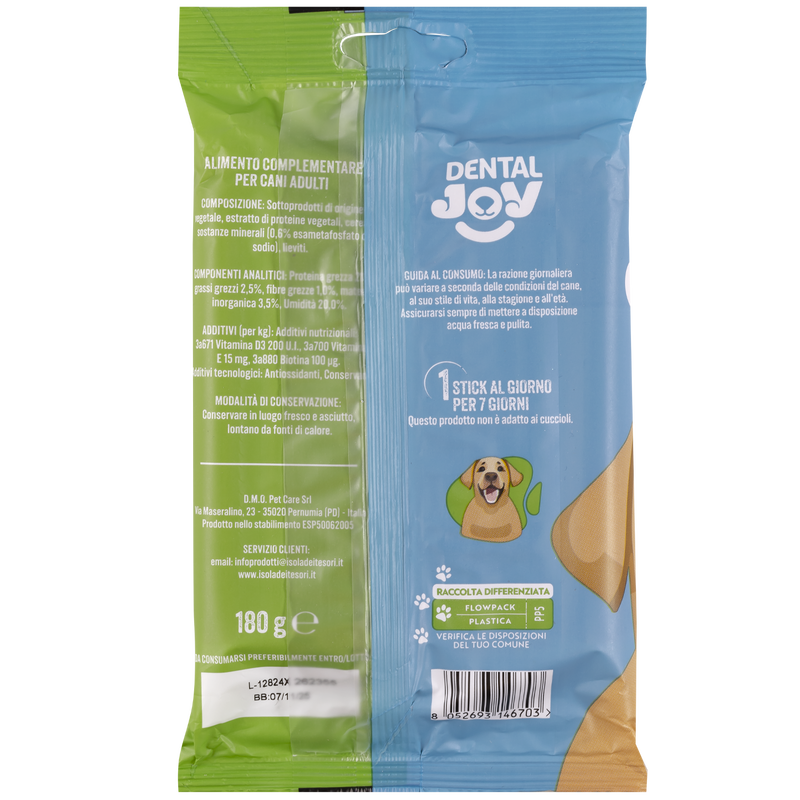 DentalJoy Dog Adult Medium&Large Snack Vegetale 7 pz