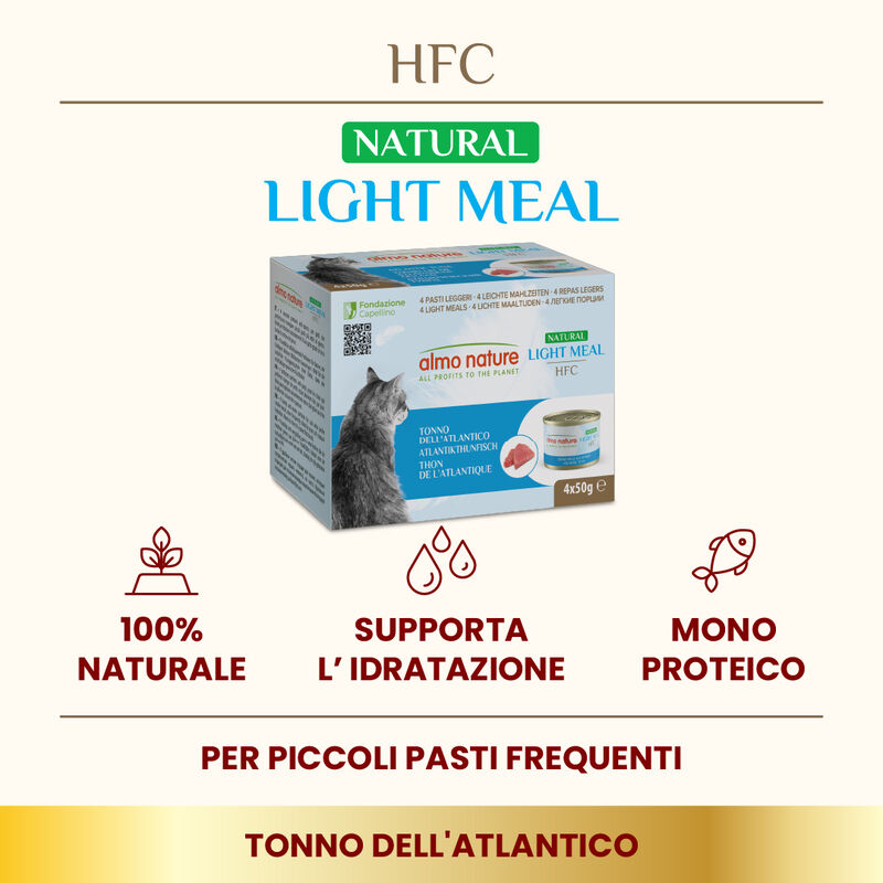 Almo Nature Cat HFC Light Meal Tonno dell'Atlantico 4x50gr