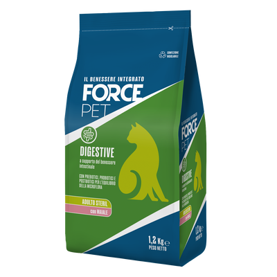 Forcepet Cat Adult Steril Digestive con maiale 1,2kg