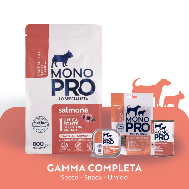 Monopro Dog Adult Mini Grain Free Salmone 800 gr