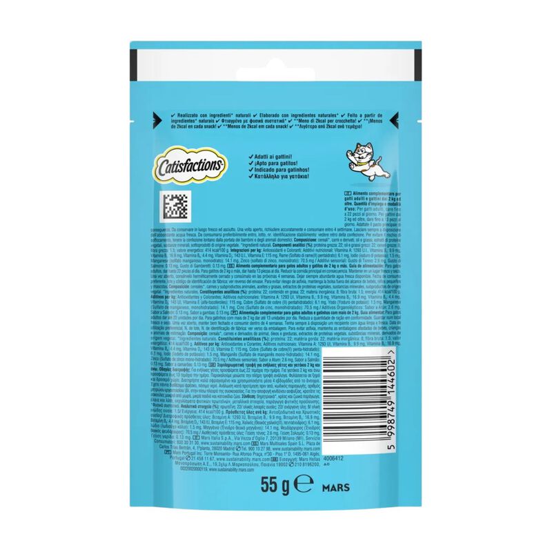 Catisfactions Snack per Gatti Shake ups Frutti di Mare 55 gr