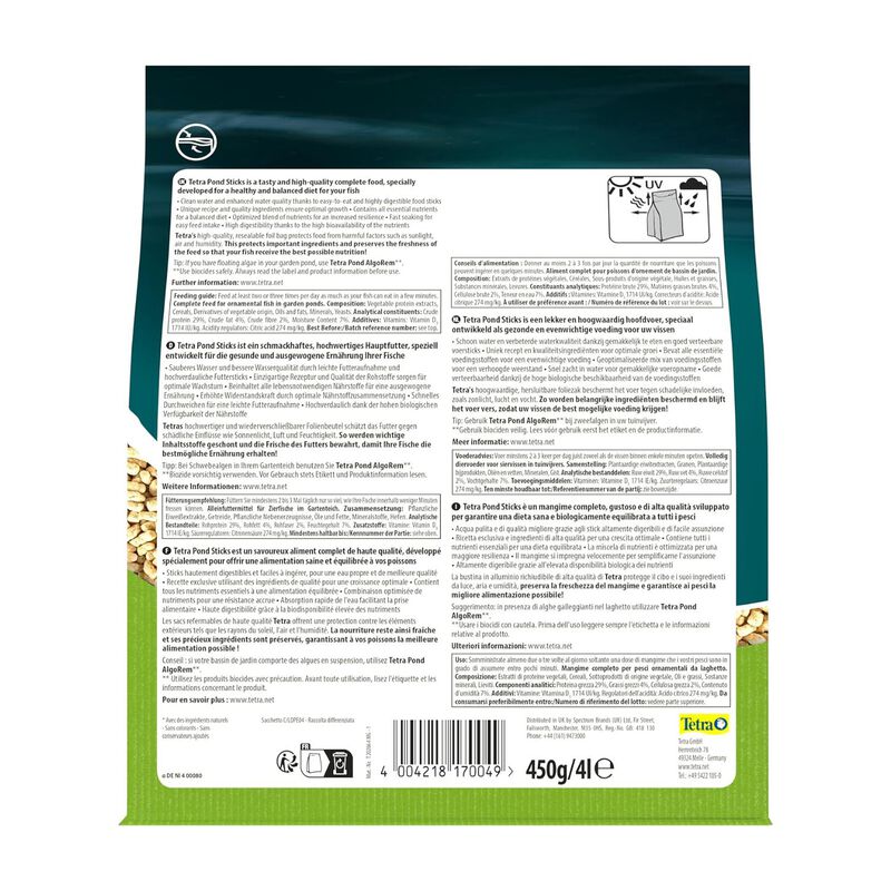 Tetra Pond Sticks 4 lt