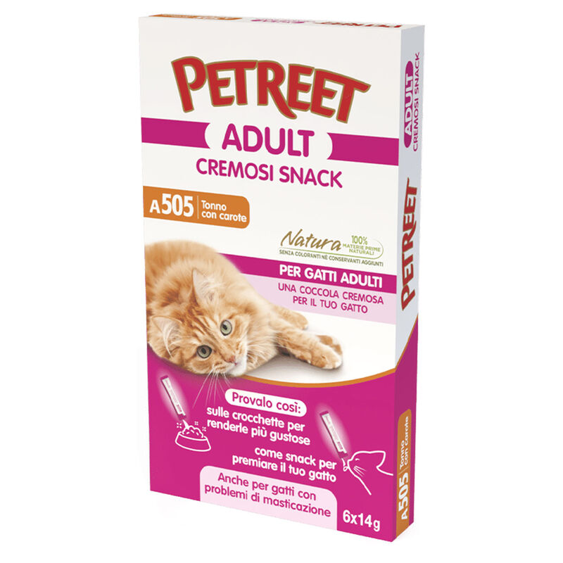 Petreet Cat Snack Tonno con Carote 6x14gr