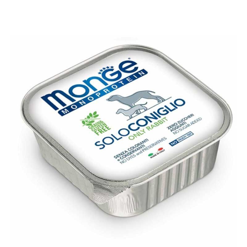 Monge Monoprotein per cani adulti Paté Solo Coniglio 150 gr