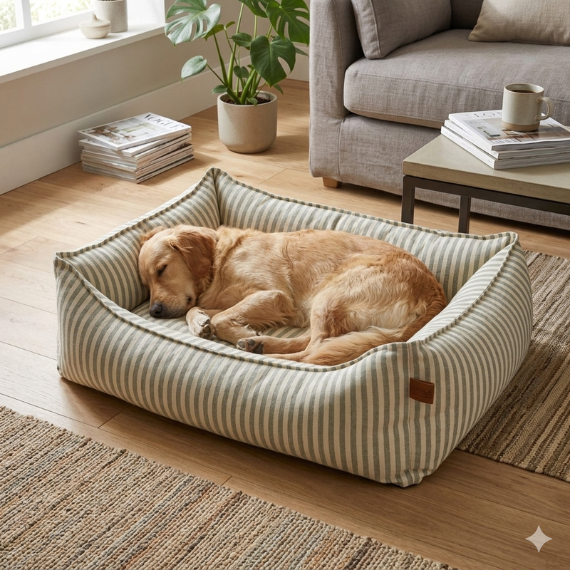 L'Isola dei Tesori Cuccia Relax a Righe Verdi 45x60 cm