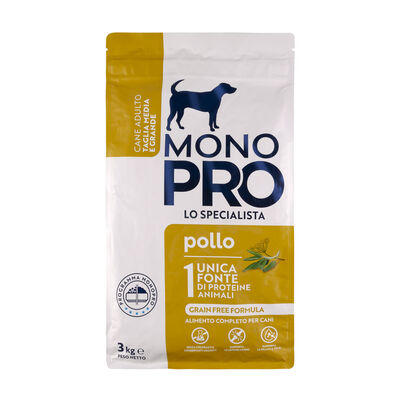 Monopro Dog Adult Medium&Large Grain Free Pollo 3 kg