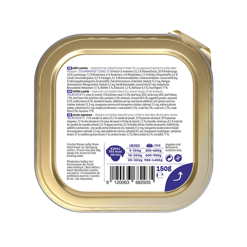 Wow Dog Adult Agnello con zucca e ortica 150 gr