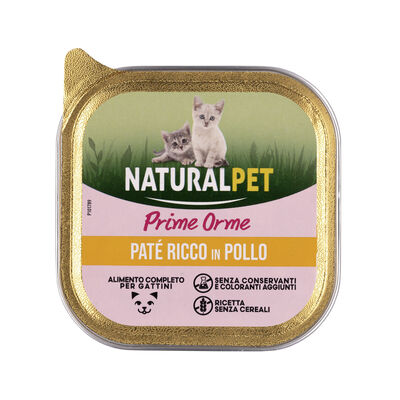 Naturalpet Prime Orme Kitten patè ricco in Pollo 100 gr