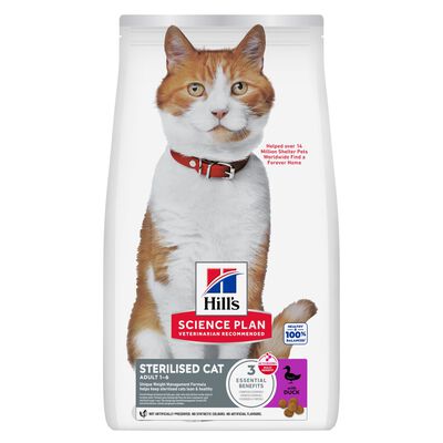 Hill's Science Plan Cat Adult Sterilised con Anatra 1,5 kg