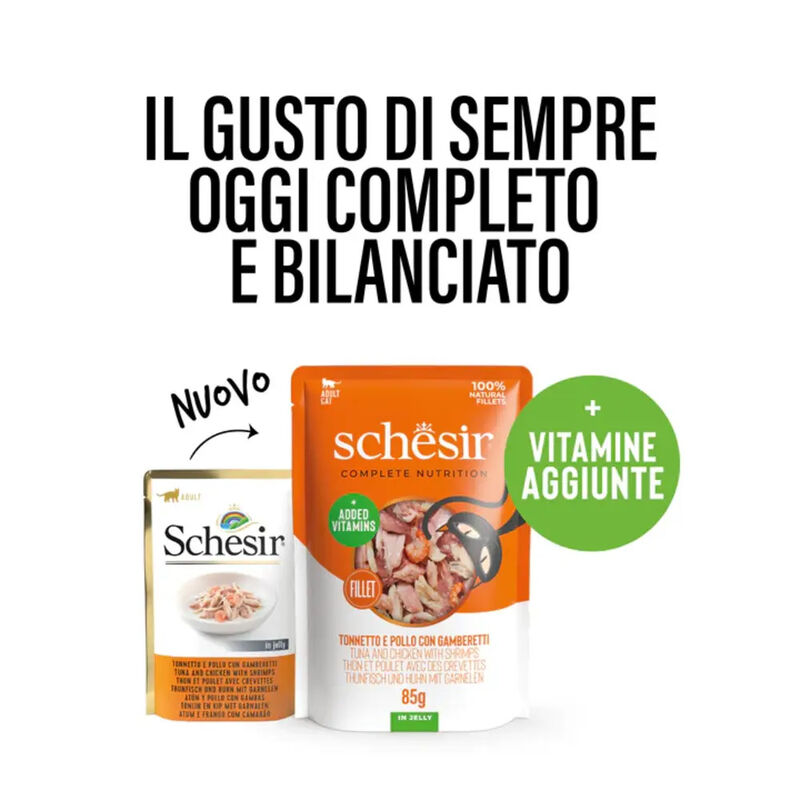 Schesir Cat Tonnetto e Pollo con Gamberetti 85 gr