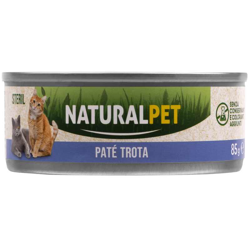 Naturalpet Cat Sterilised Paté alla trota 85gr