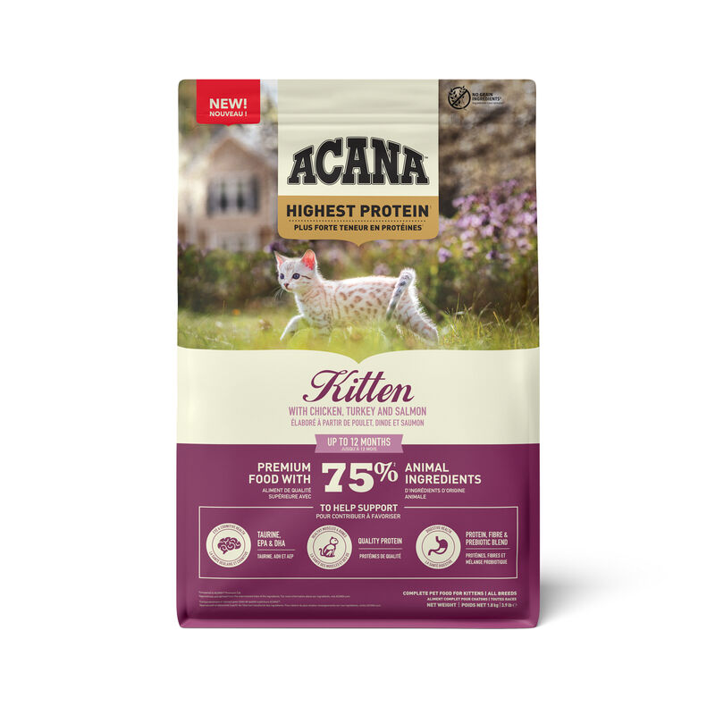 Acana Kitten Highest Protein Pollo Tacchino e Salmone 1,8 kg
