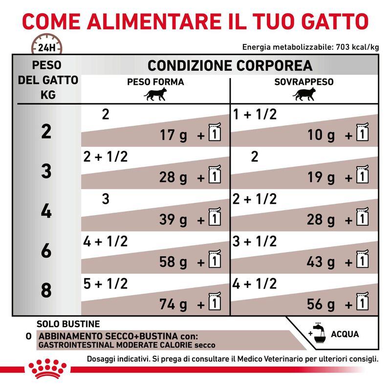 Royal Canin Veterinary Diet Cat Gastrointestinal Moderate Calorie 12x85 gr