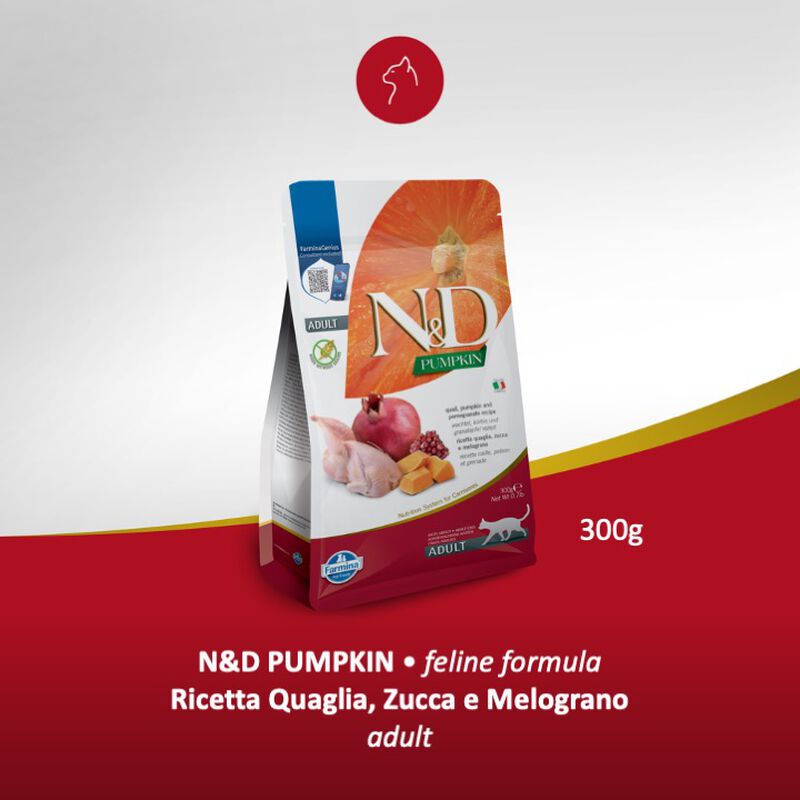 N&D Farmina Cat Pumpkin Quaglia, Zucca e Melograno 300 gr