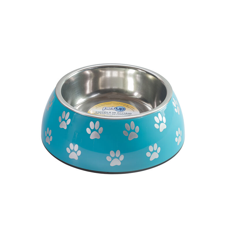 Petup Ciotola antiscivolo in acciaio azzurro 14cm