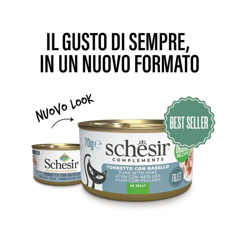 Schesir Cat Tonnetto con Nasello 70 gr