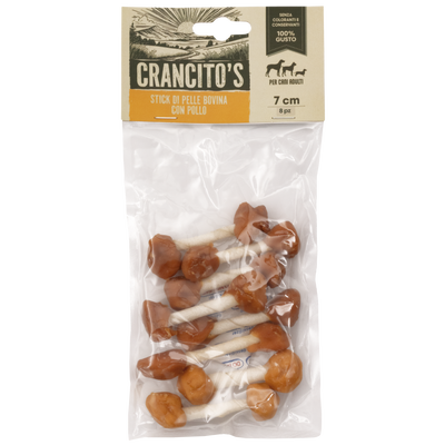 Crancito's Dog Adult Stick di pelle bovina con pollo 6pz 80gr
