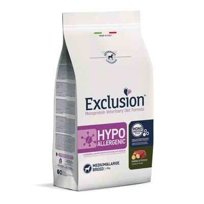 Exclusion Monoprotein Veterinary Diet Dog Medium Large Hypoallergenic Horse 12 Kg 