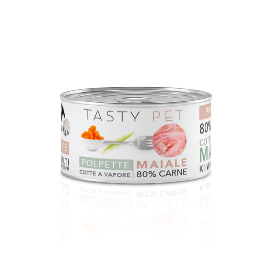 Tasty Pet Polpette in Salsa per cani con Maiale, Zucca e Piselli 150 gr