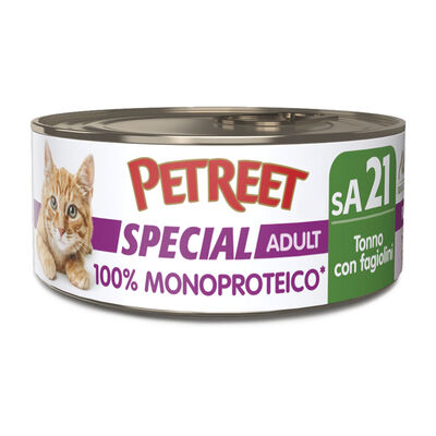 Petreet Cat 100% Monoproteico Tonno con fagiolini 60 gr