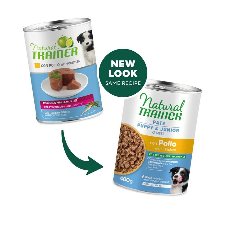 Natural Trainer Dog Puppy/Junior Medium/Maxi al Pollo 400 gr