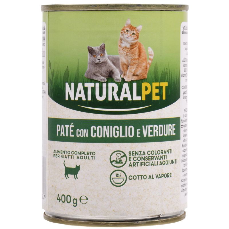 Naturalpet Cat Adult Paté Coniglio e Verdure 400 gr