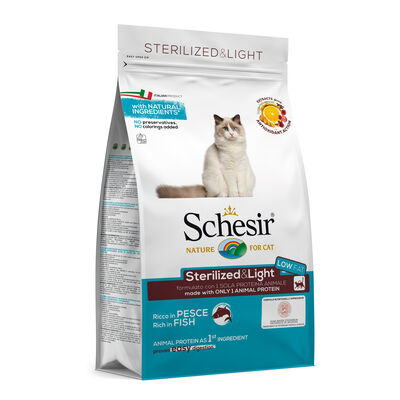 Schesir Cat Sterilized & light ricco in pesce 1500 gr