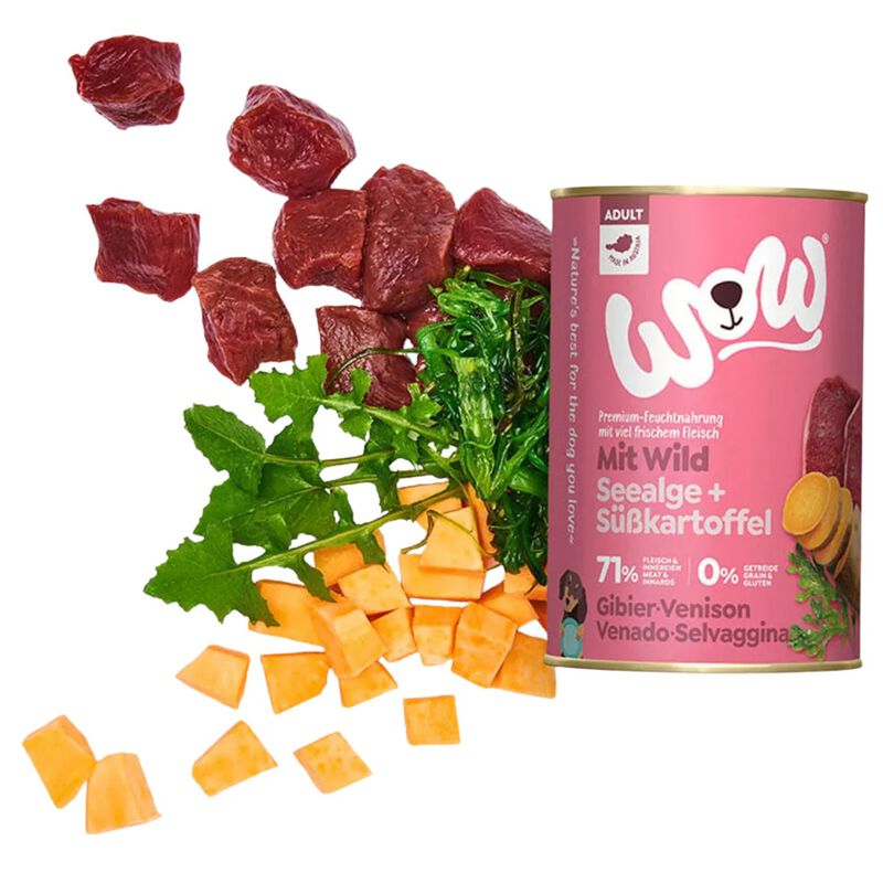 Wow Dog Adult Selvaggina con Alghe Marine e Patate Dolci 800 gr