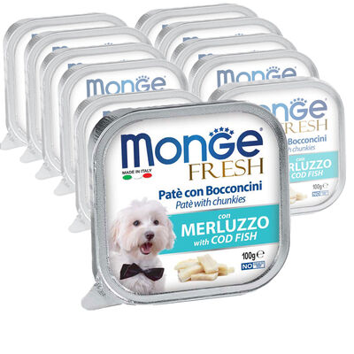Monge Fresh Dog Patè con Bocconcini Merluzzo 100 gr