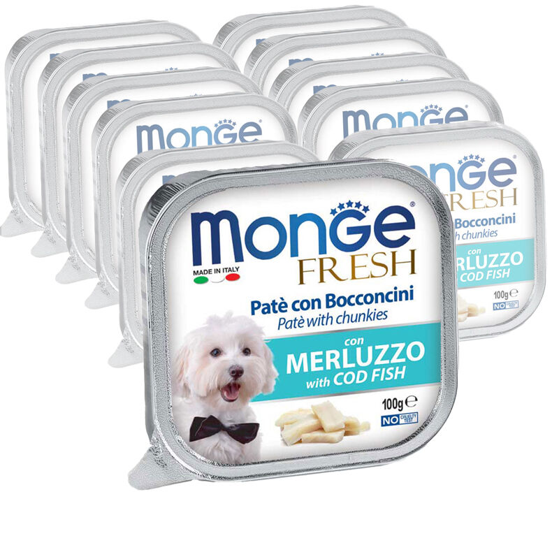 Monge Fresh Dog Patè con Bocconcini Merluzzo 100 gr