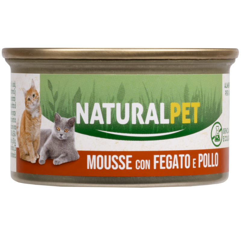 Naturalpet Cat Adult Mousse Fegato e Pollo 85gr
