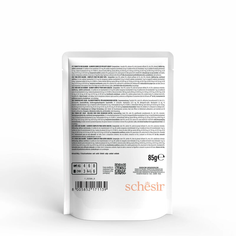 Schesir Cat Adult Tonnetto con Salmone 85 gr