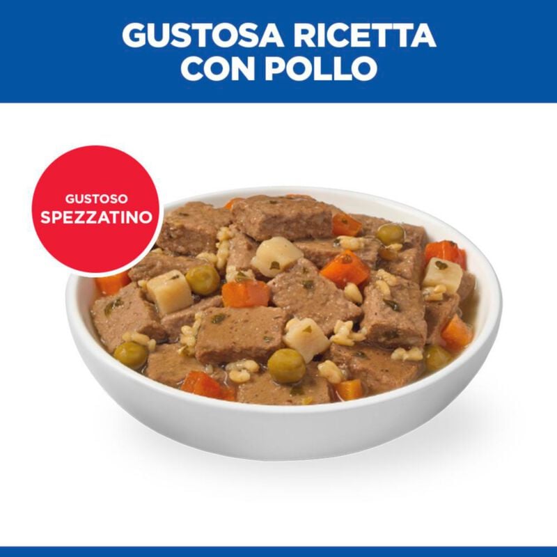 Hill's Science Plan Spezzatino per cani anziani Pollo e verdure 363 gr