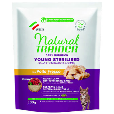 Natural Trainer Cat Young Sterilized Pollo 300gr