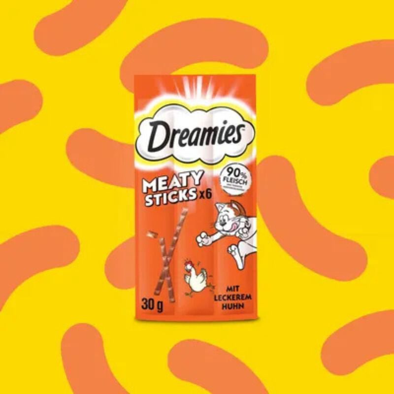 Catisfactions Snack Gatto Meaty Sticks Pollo 6 pz x 5 gr