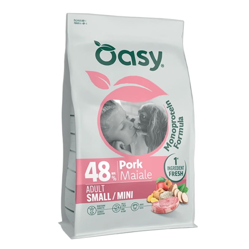 Oasy Monoprotein Formula Dog Adult Small&Mini Maiale 2kg