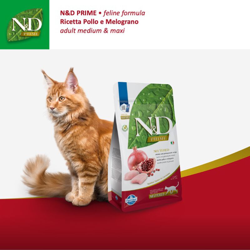 Farmina N&D Prime Cat Neutered Pollo e Melograno 1,5 kg